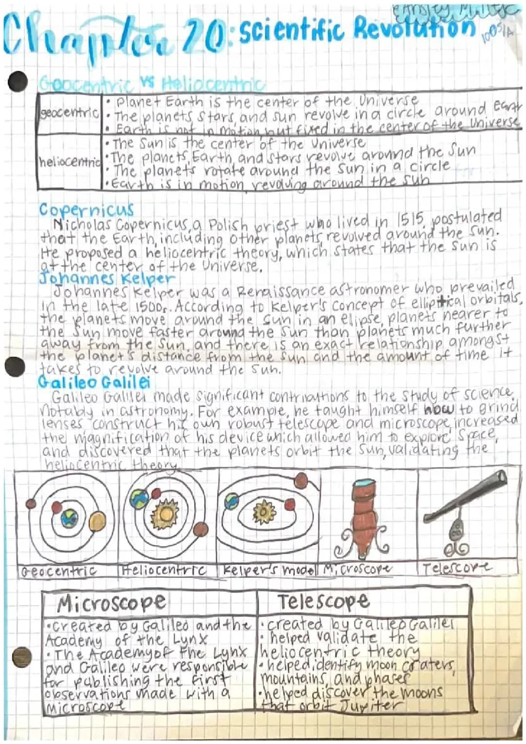 7th Grade Social Studies Notes: Scientific Revolution and Heliocentric Theory PDF