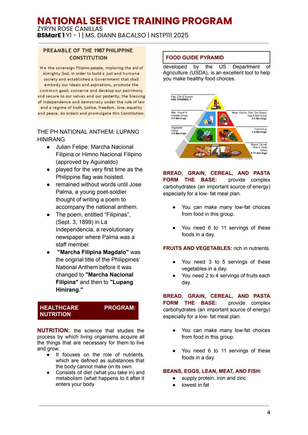 # NATIONAL SERVICE TRAINING PROGRAM

ZYRYN ROSE CANILLAS
BSMarE 1 Y1 - 1 | MS. DIANN BACALSO | NSTP111 2025

## PHYSICAL ORGANIZATION OF NST