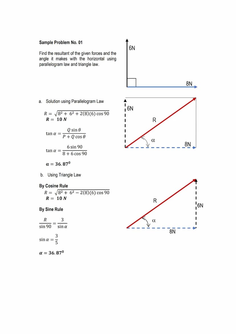 
<p>The Law of Parallelogram of Forces, defined in physics, states that the resultant of any two non-collinear concurrent forces may be foun