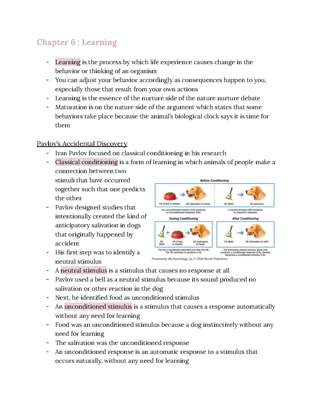 Learn About Psychology: Chapter 6 - Practice Test, Answers, and Questions