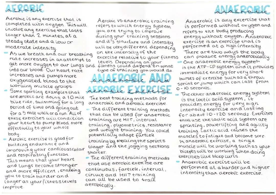 sports science anaerobic and aerobic exercise 