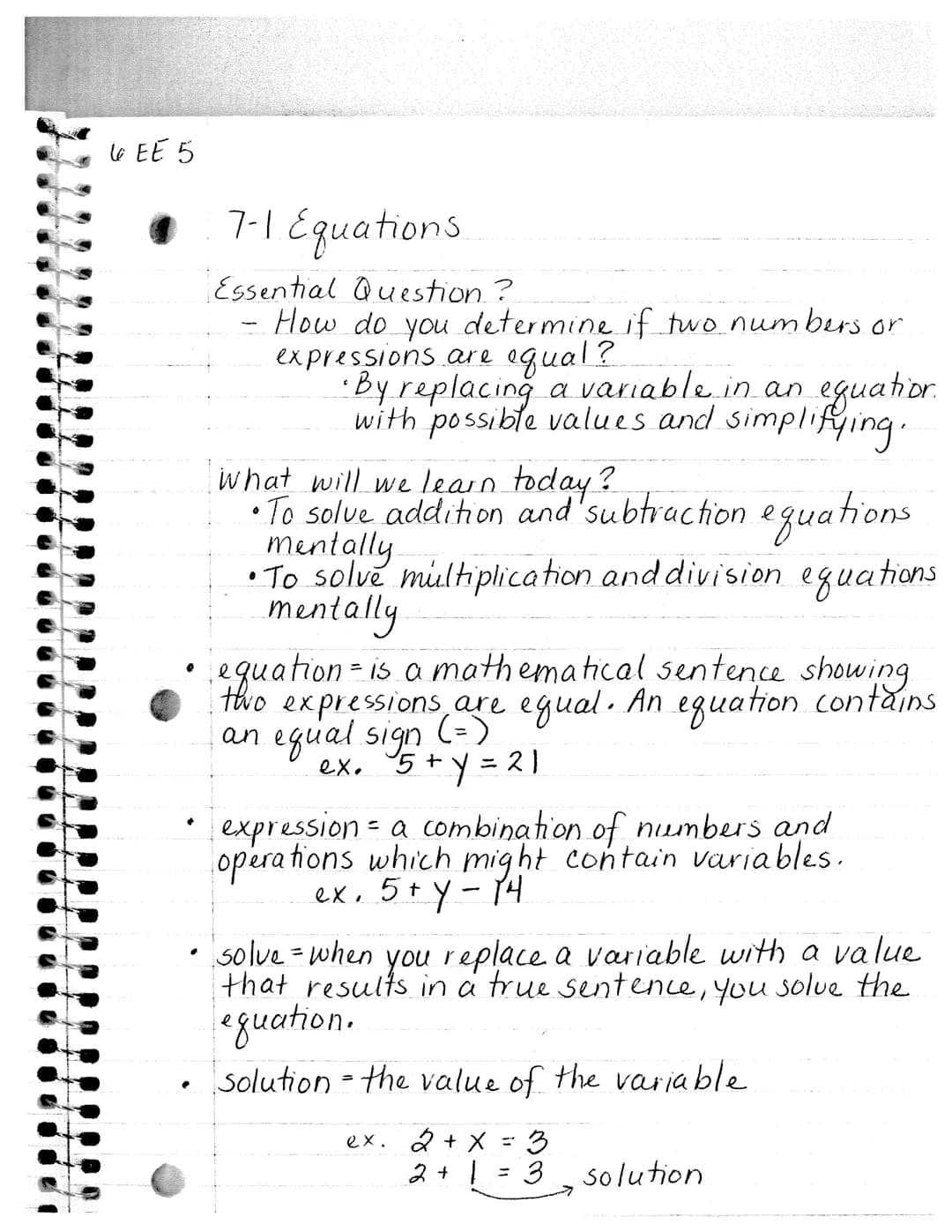 
<p>In this section, we will explore different types of equations and how to solve them. An equation is a mathematical sentence that shows t