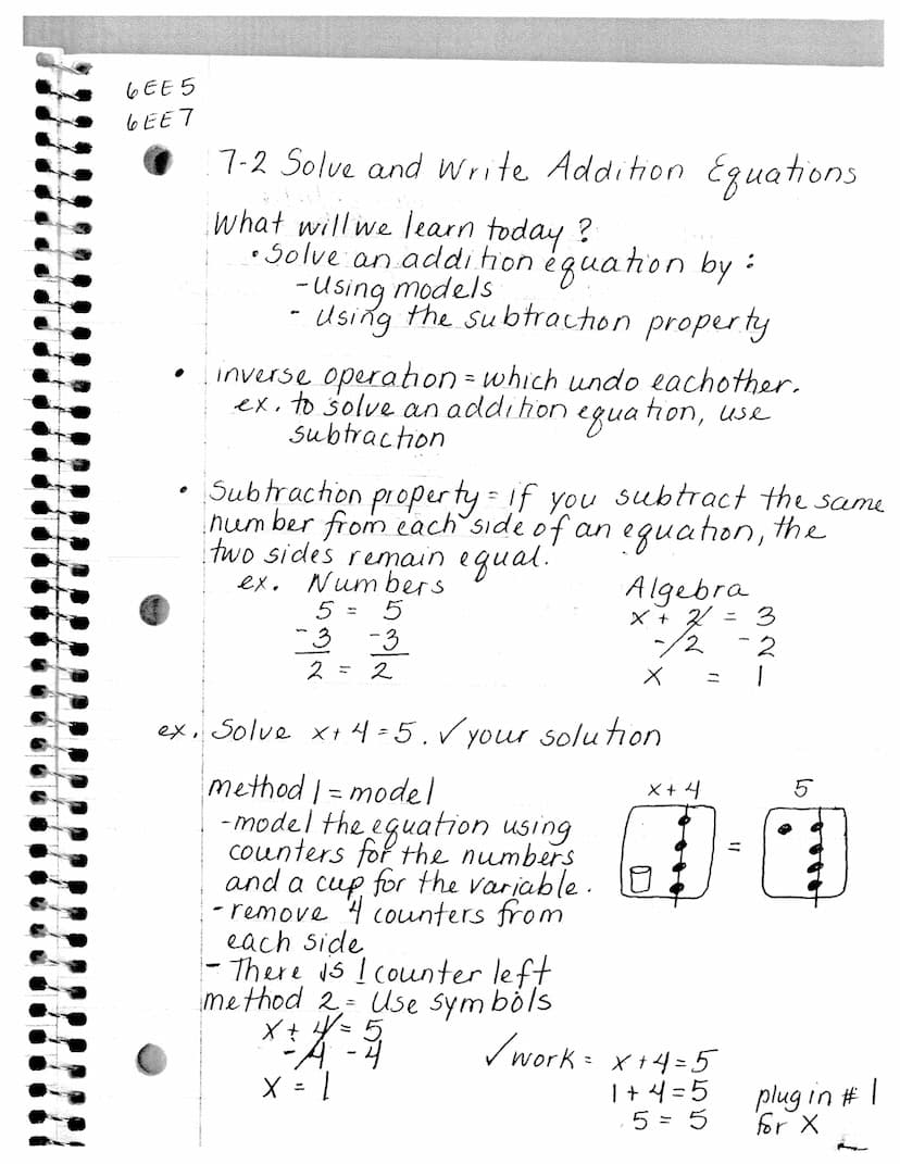 
<p>In this section, we will explore different types of equations and how to solve them. An equation is a mathematical sentence that shows t