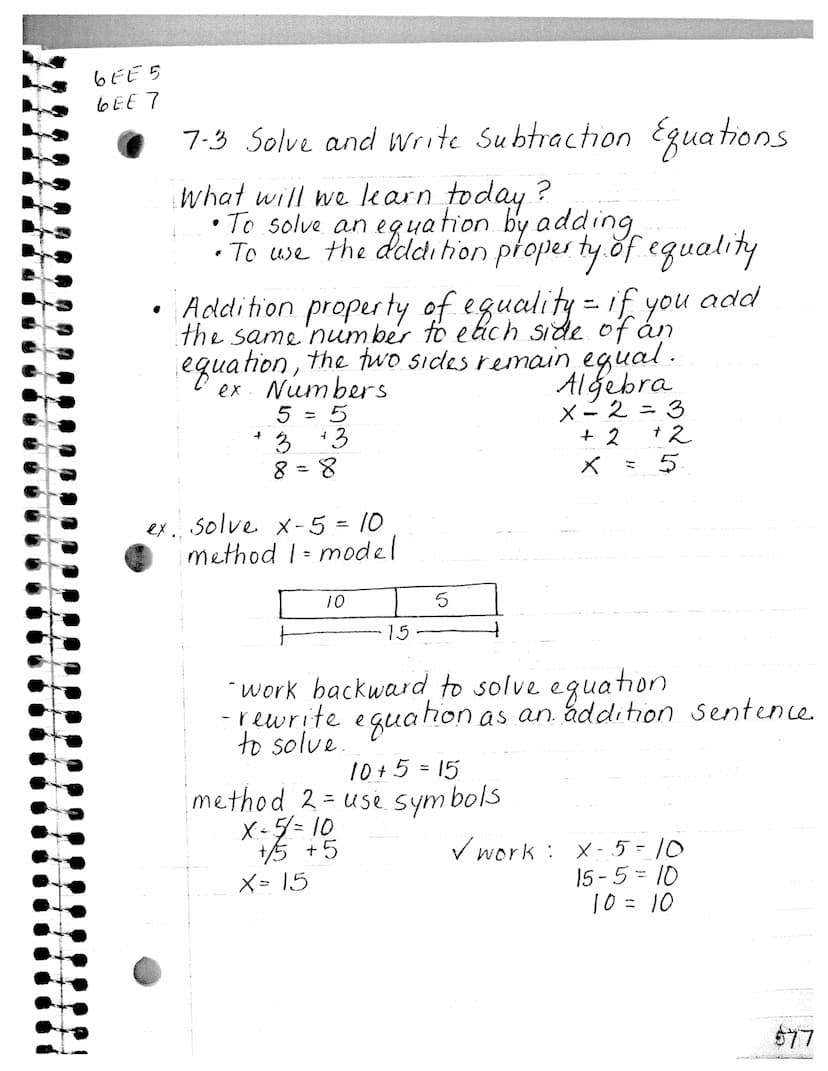 
<p>In this section, we will explore different types of equations and how to solve them. An equation is a mathematical sentence that shows t