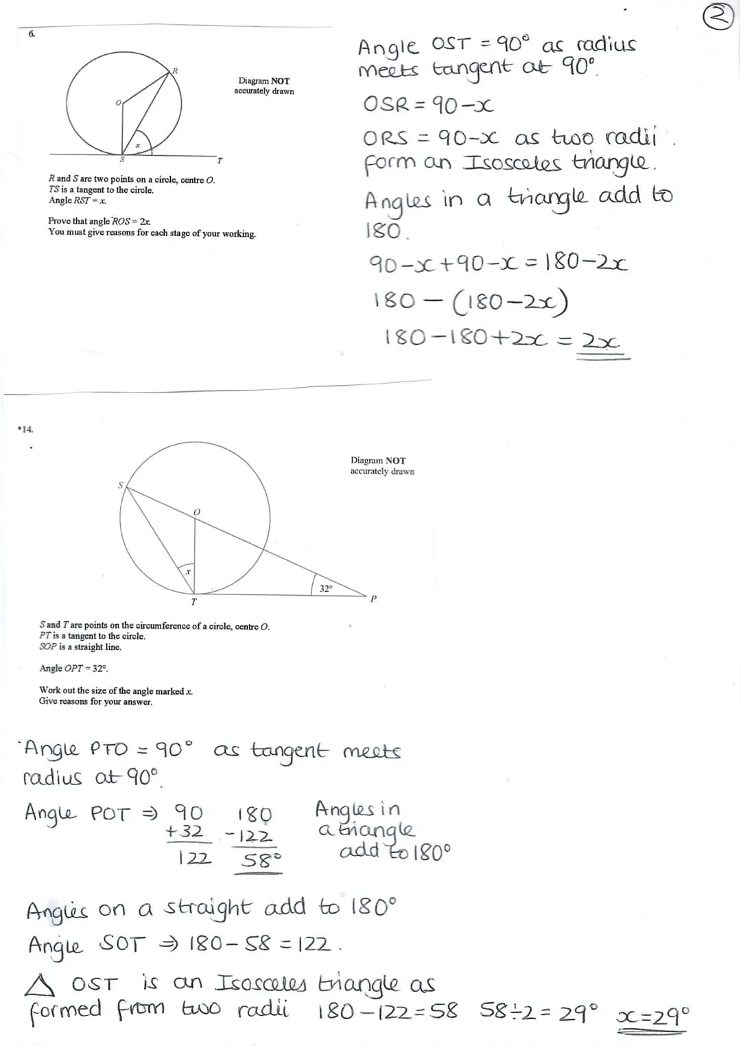 Circle Theorems
Rule 1:
Rule 2:
A
D
Rute 3:
Tangent meets
Radius at 90°
-B
(Tangents
that meet
at a point
are equal in
length
AB=BC
The two
