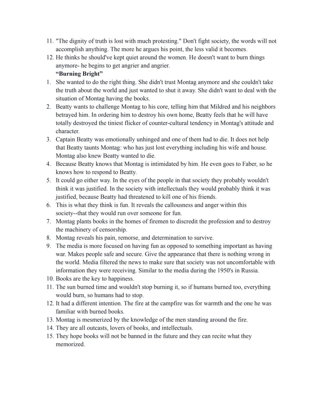 Why Books Burn in Fahrenheit 451: Clarisse and Montag's Adventure