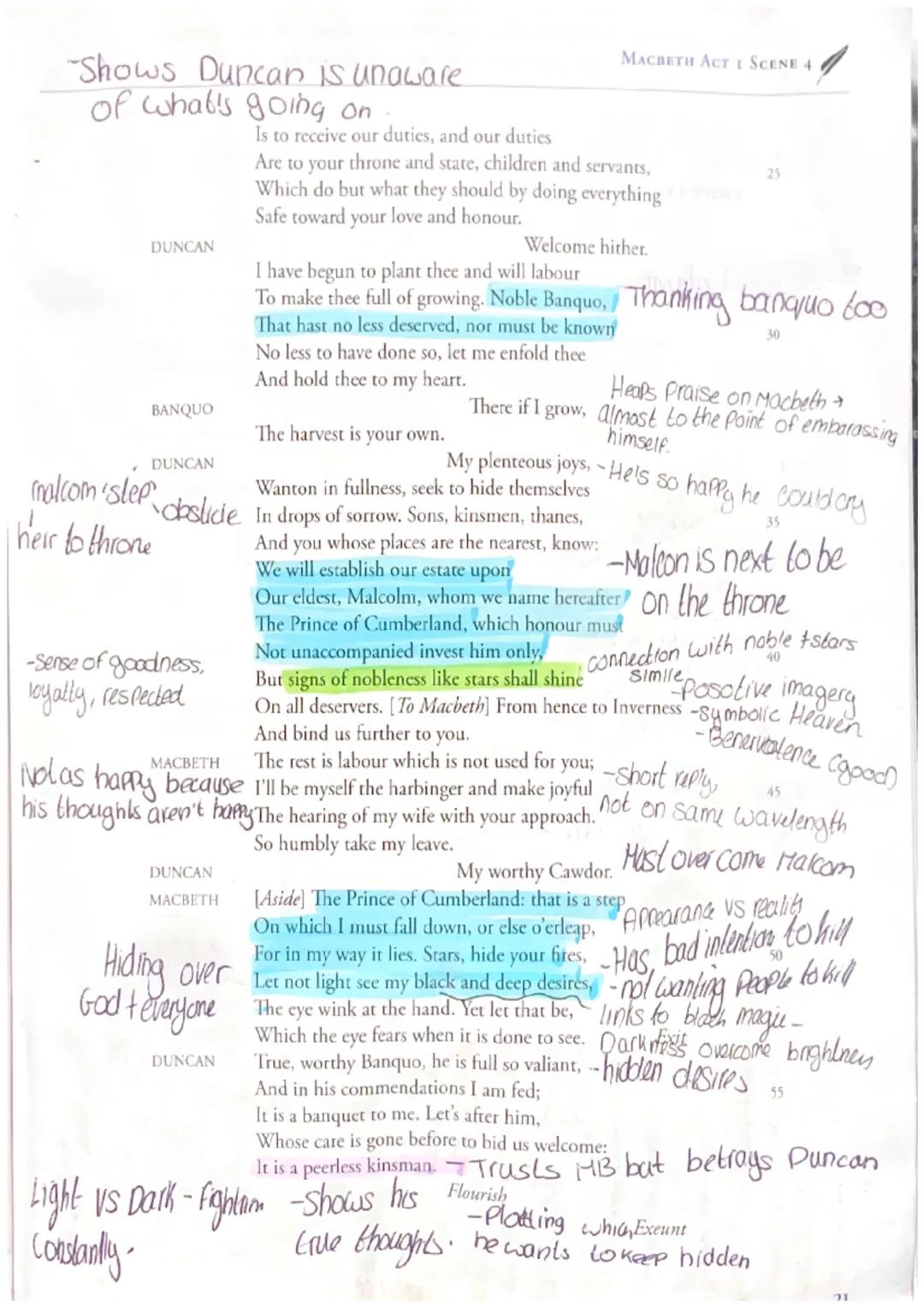 fashes, distortion
Showing storm refieds
things being obsecurel
hiding reality-choos
-chant-like effect
Connection
with witches!
Macbeth
Act