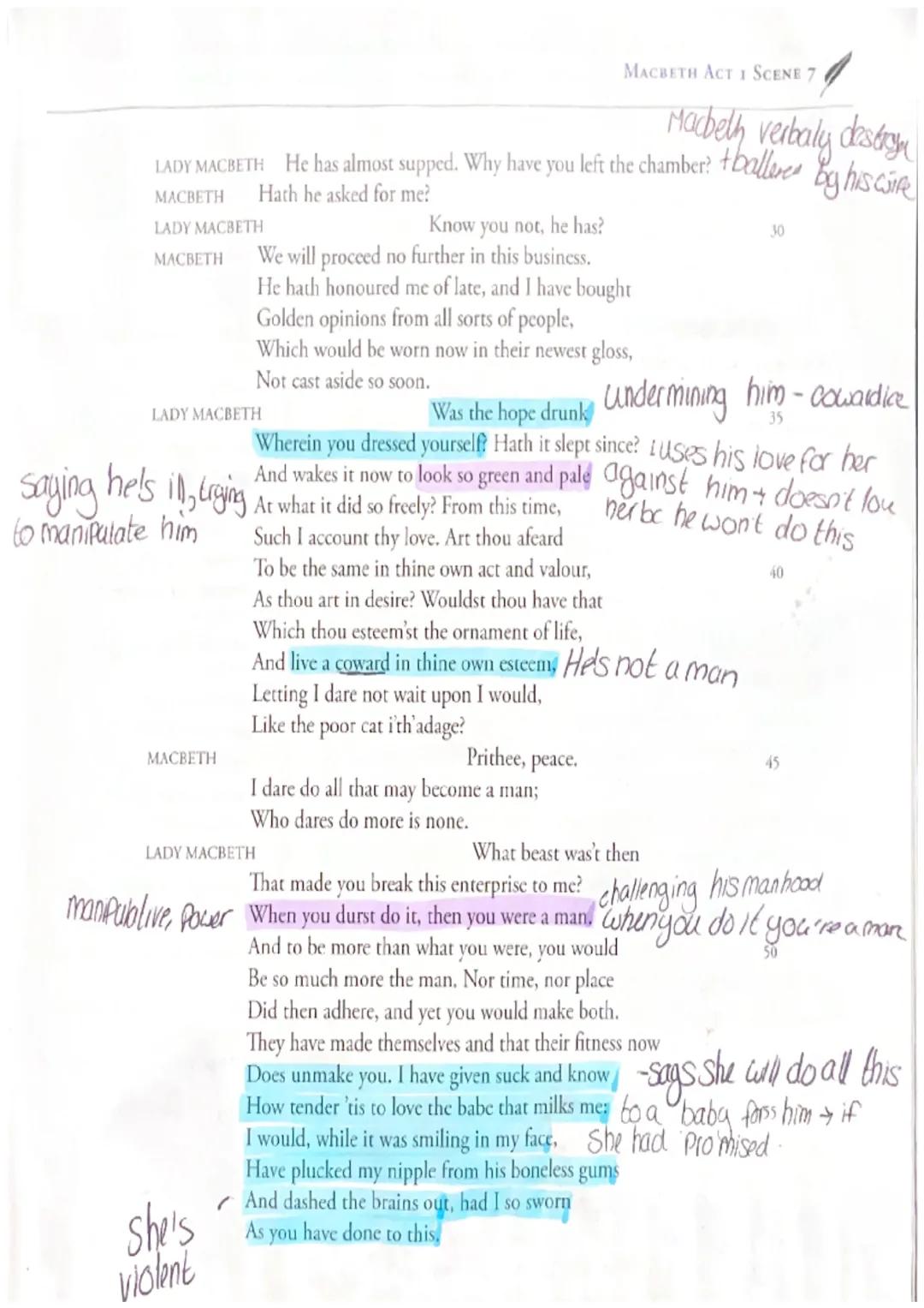 fashes, distortion
Showing storm refieds
things being obsecurel
hiding reality-choos
-chant-like effect
Connection
with witches!
Macbeth
Act