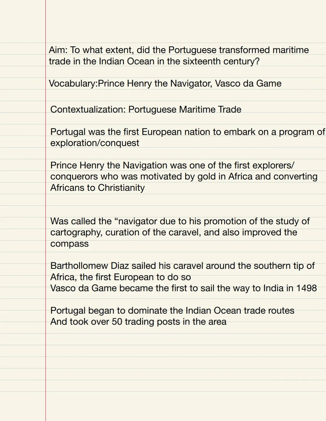  Aim: how did cross-cultural interactions result in the diffusion of
technology and facilitate a change in trade?
Vocabulary: Martime Empire