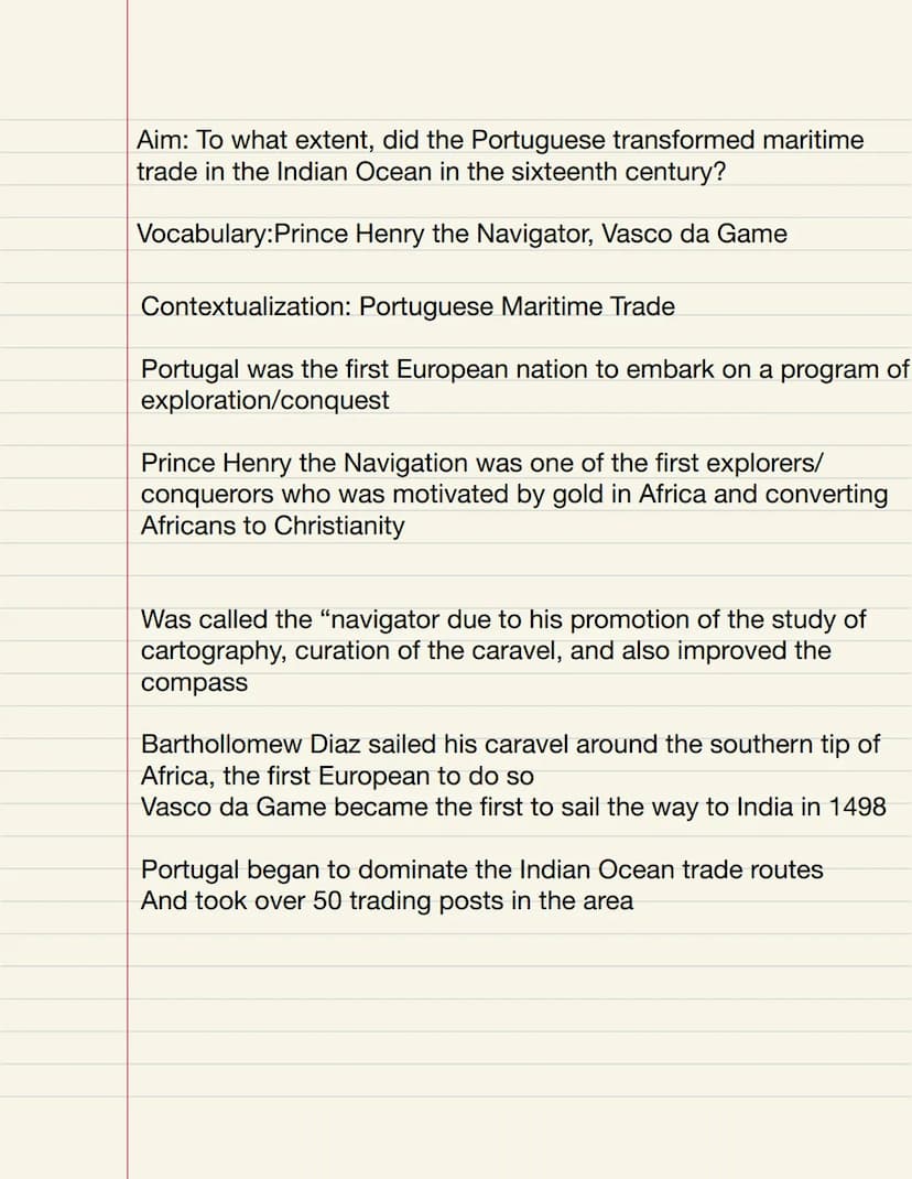  Aim: how did cross-cultural interactions result in the diffusion of
technology and facilitate a change in trade?
Vocabulary: Martime Empire