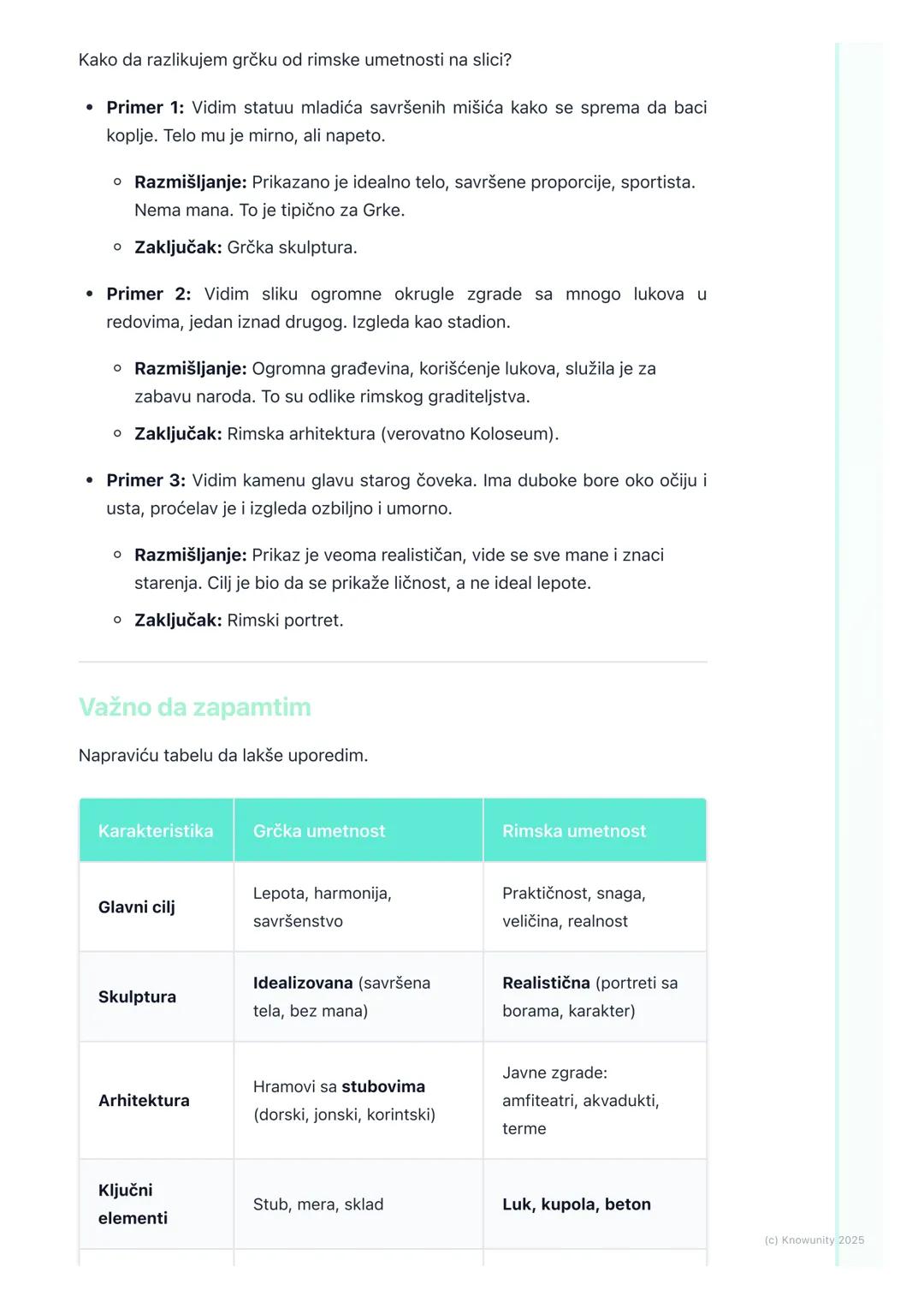 # Antička umetnost (Grčka i
Rim)

## Uvod u antičku umetnost

Antička umetnost je umetnost starih Grka i Rimljana. To je bilo jako davno, pr