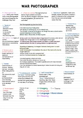 Know ‘War Photographer’ by Carol Ann Duffy - Annotated  thumbnail