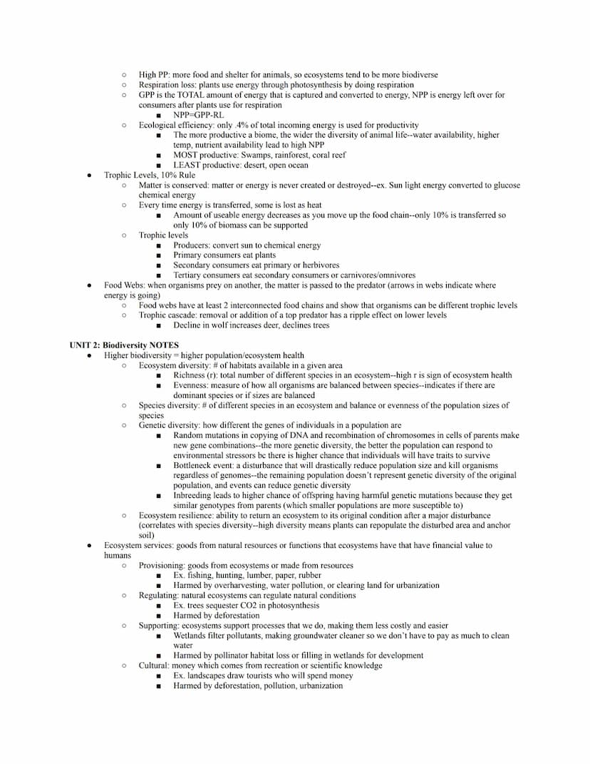 *notes on only the higher weighted units... 2.4 notes FRQ tips
Official Exam Content Weighting:
Unit 1: The Living World: Ecosystems (6-8%)
