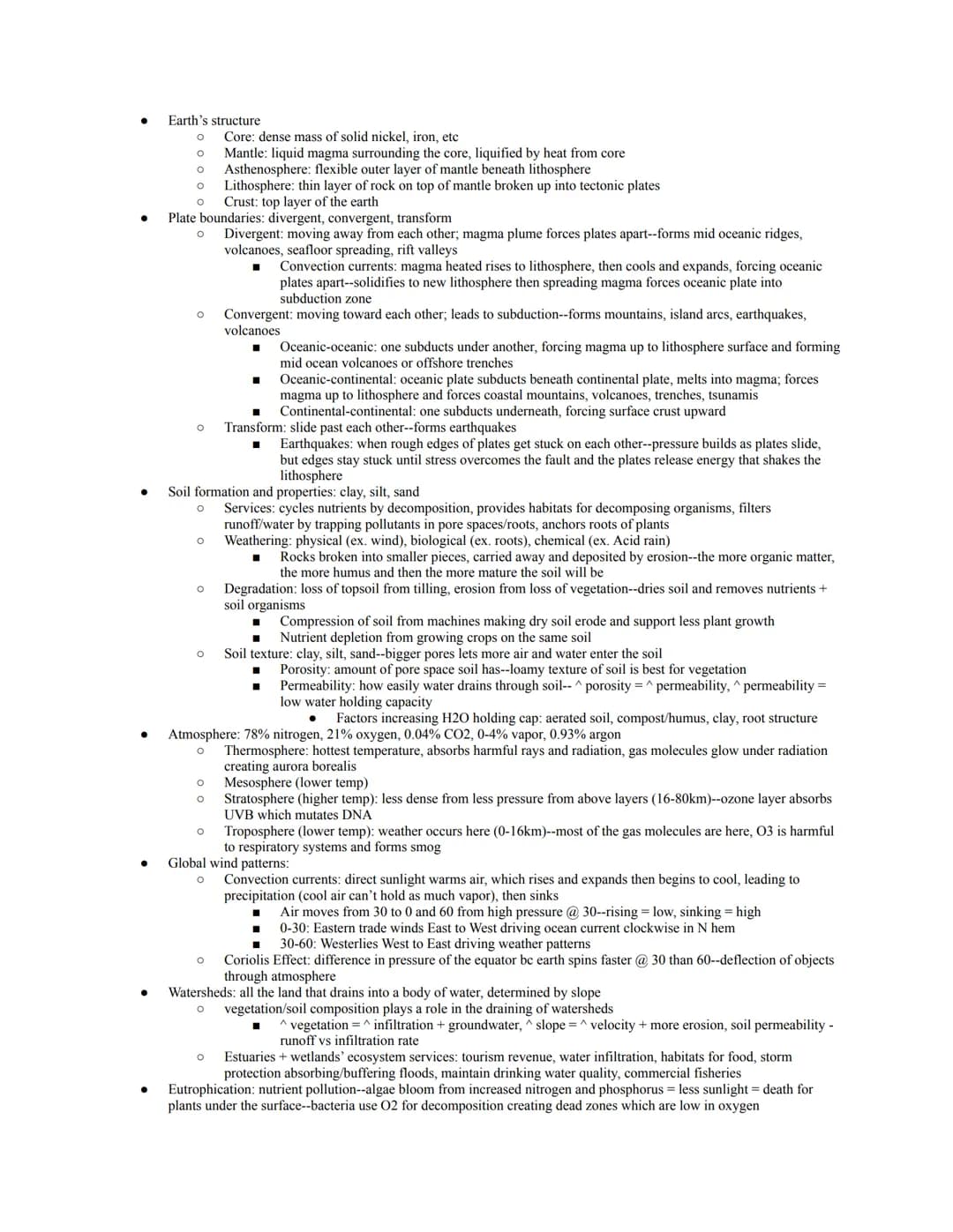 *notes on only the higher weighted units... 2.4 notes FRQ tips
Official Exam Content Weighting:
Unit 1: The Living World: Ecosystems (6-8%)
