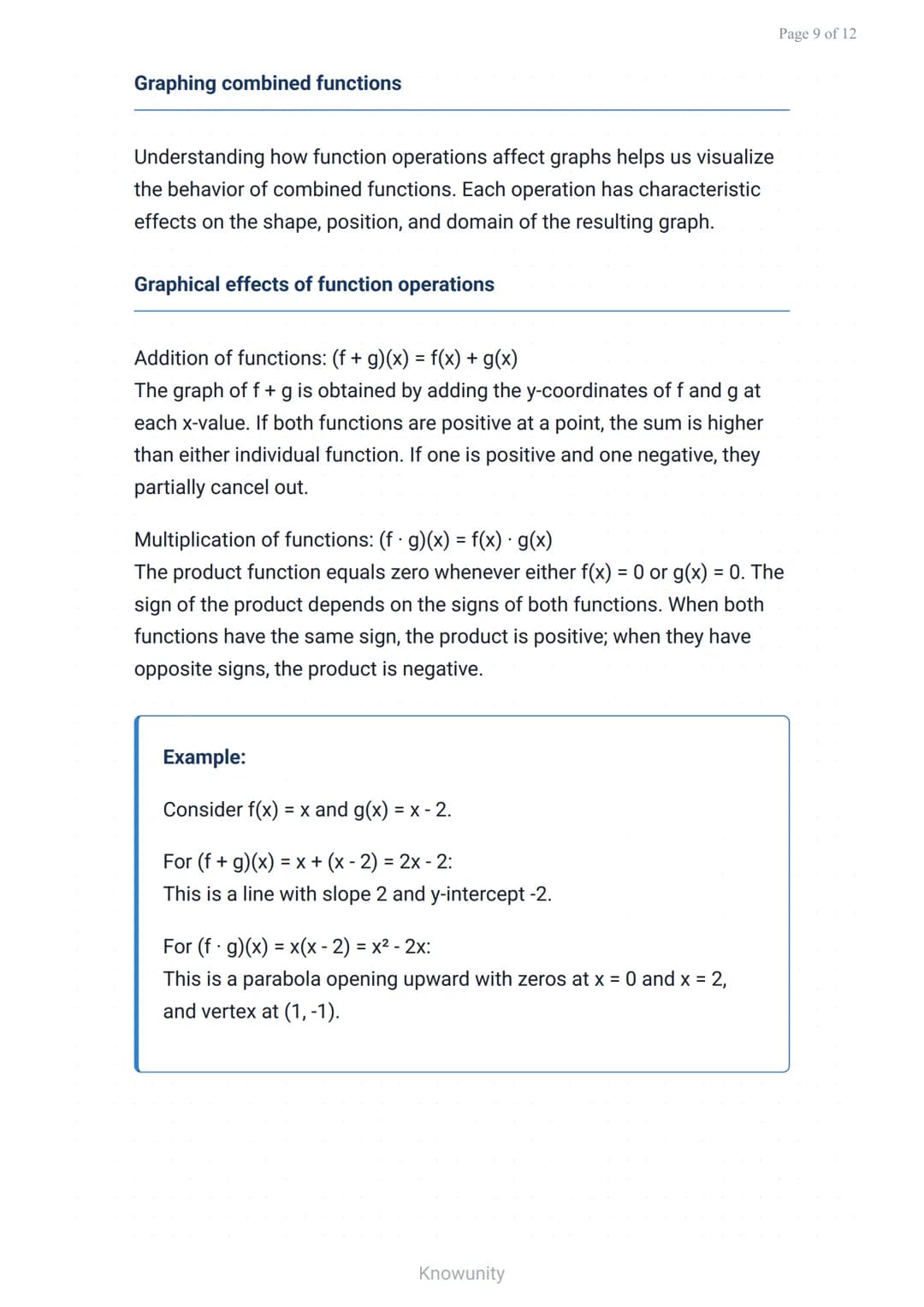 Functions and Their Graphs: Operations on Functions and Composition
Master function operations and composition with
practical examples
What 