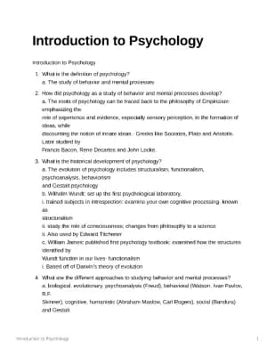 Know Introduction to Psychology thumbnail