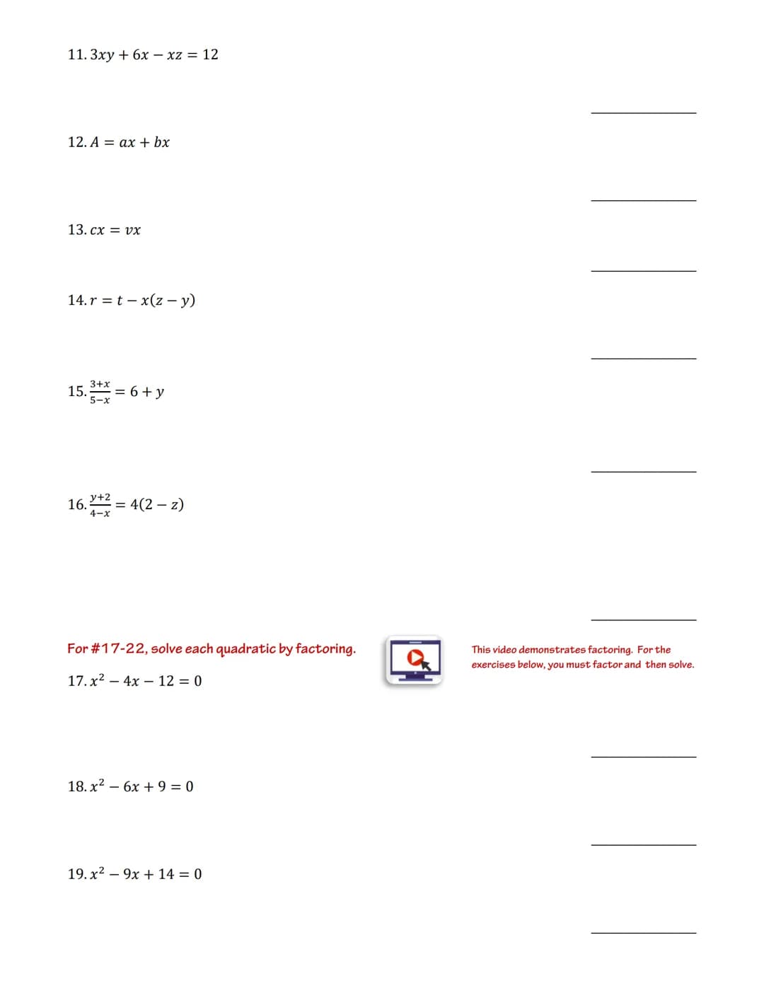 AP Calculus AB
Summer Packet
This packet is intended to prepare you for AP Calculus AB by reviewing
prerequisite algebra and pre-calculus sk