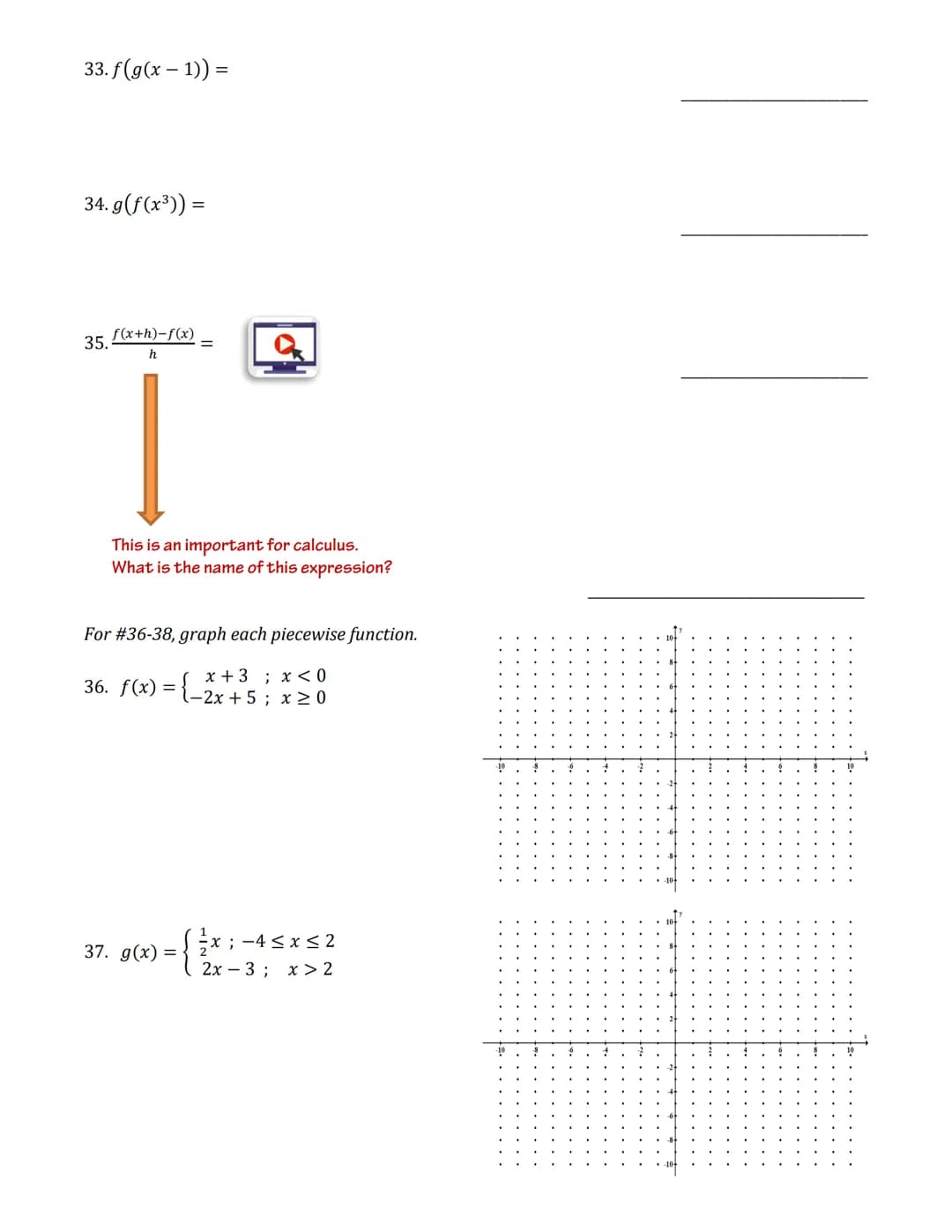 AP Calculus AB
Summer Packet
This packet is intended to prepare you for AP Calculus AB by reviewing
prerequisite algebra and pre-calculus sk