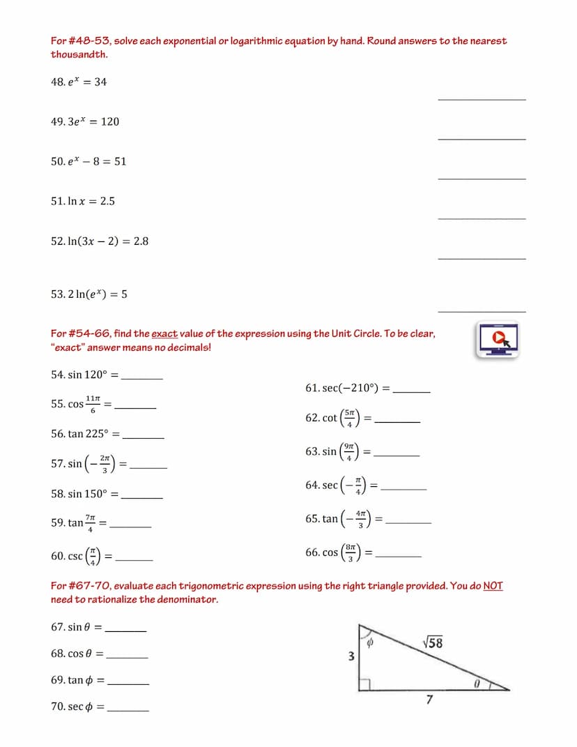 AP Calculus AB
Summer Packet
This packet is intended to prepare you for AP Calculus AB by reviewing
prerequisite algebra and pre-calculus sk