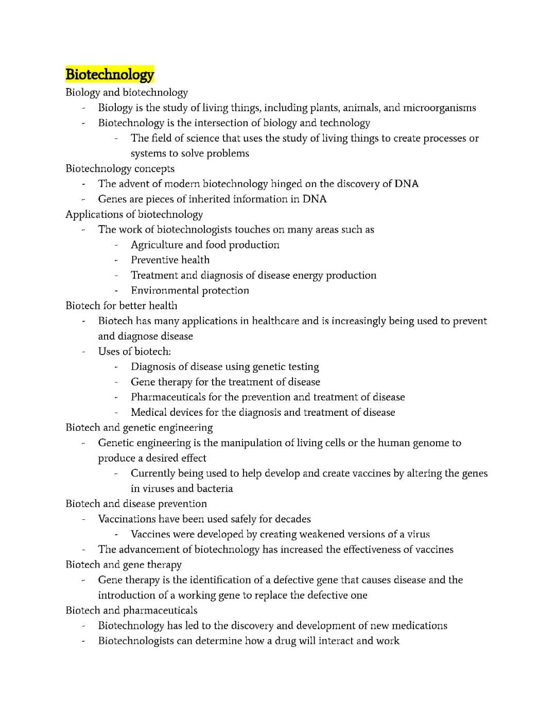 Biotechnology
