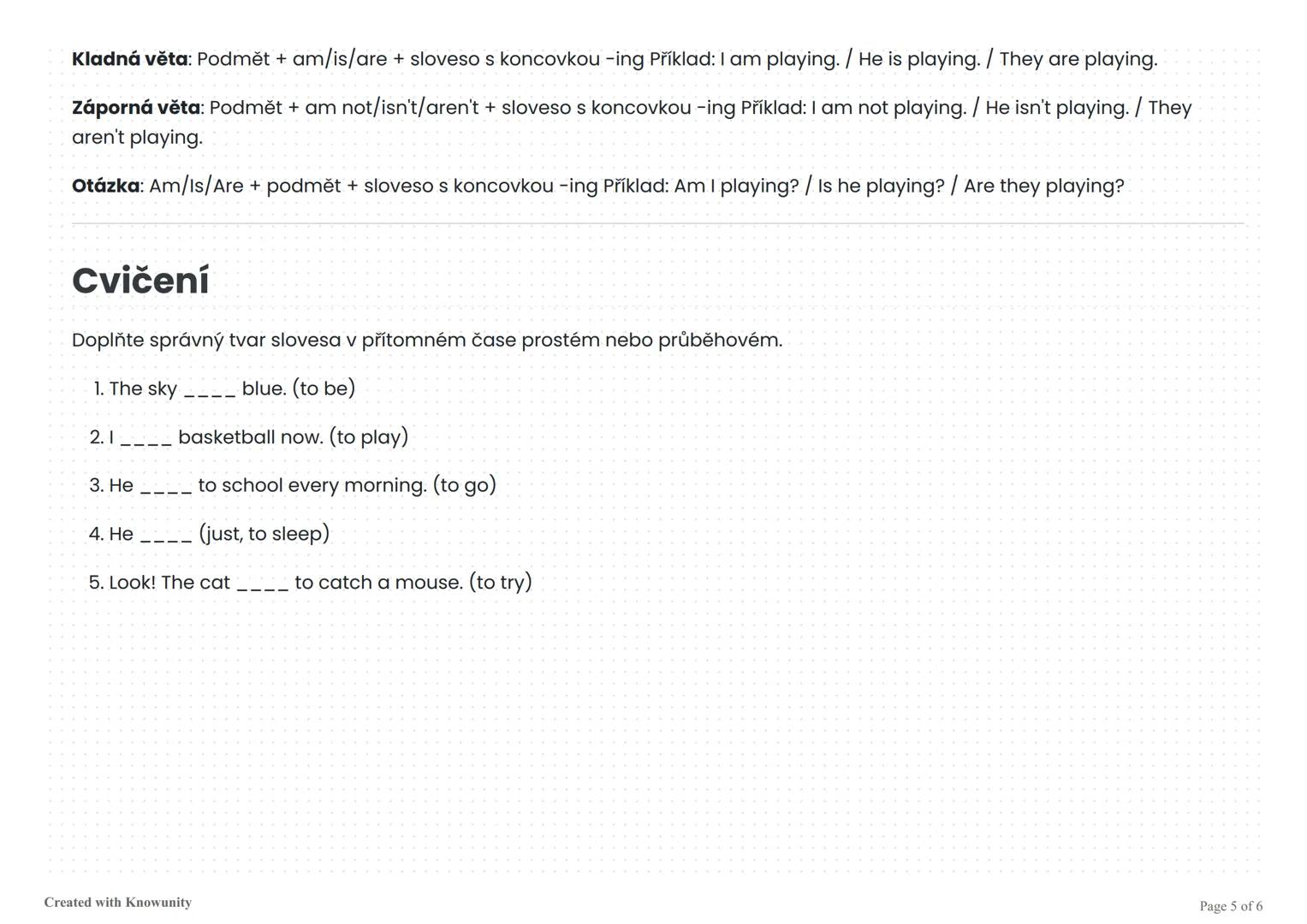 Přítomný čas prostý nebo průběhový
Přehled pravidel a cvičení pro správné použití přítomného času prostého (simple present) a průběhového (p