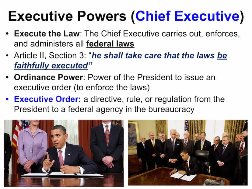 Presidential Powers Overview of Presidential Powers
Executive Powers
Diplomatic Powers
Military Powers
Legislative Powers
●
• Judicial Power