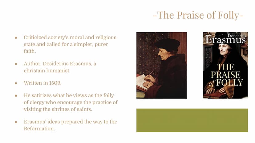 The Reformation in Europe
1517-1600
Chapter 3 The Protestant Reformation
Lesson 1 Movement that developed northern
Europe during the Renaiss