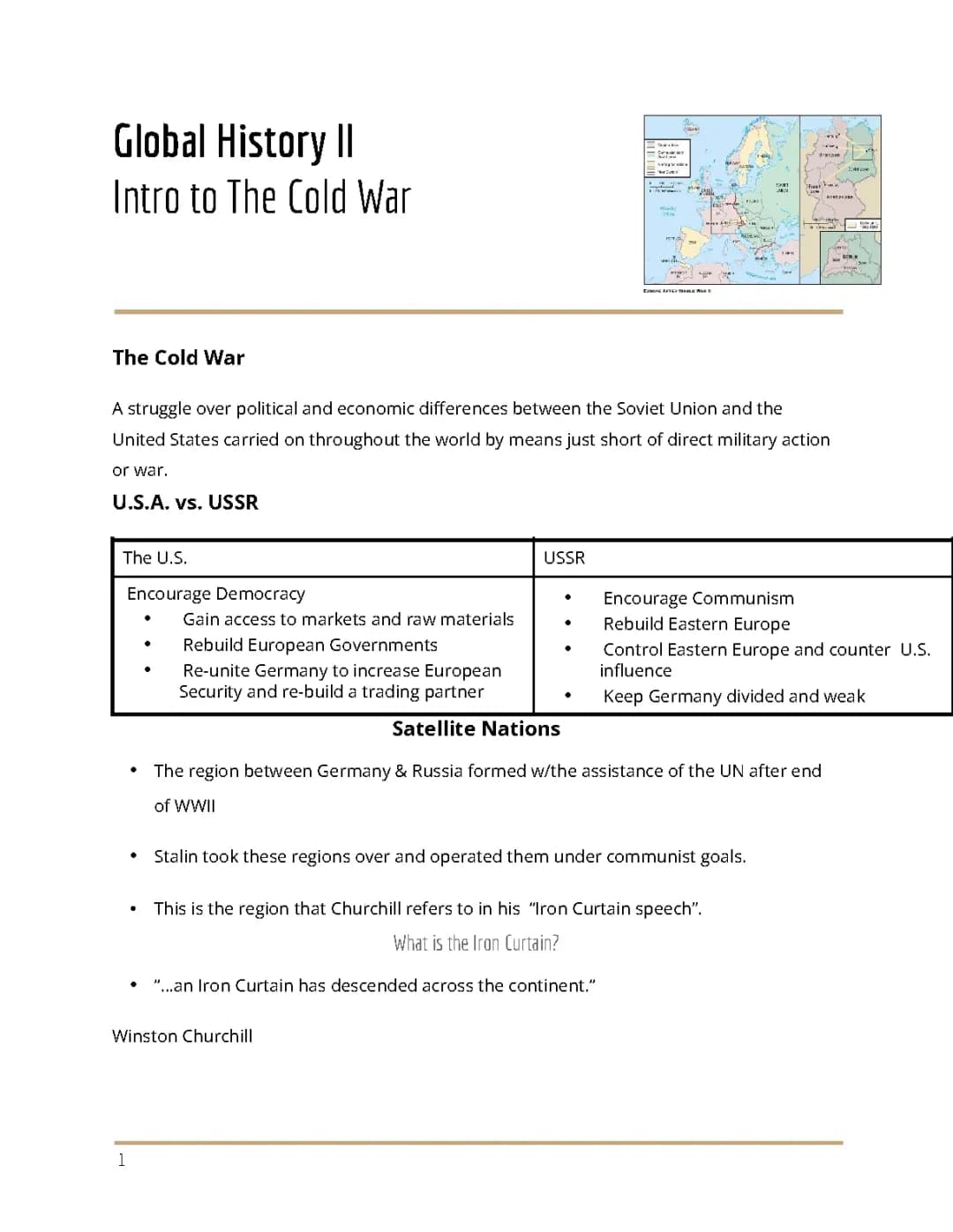 Intro to The Cold War 