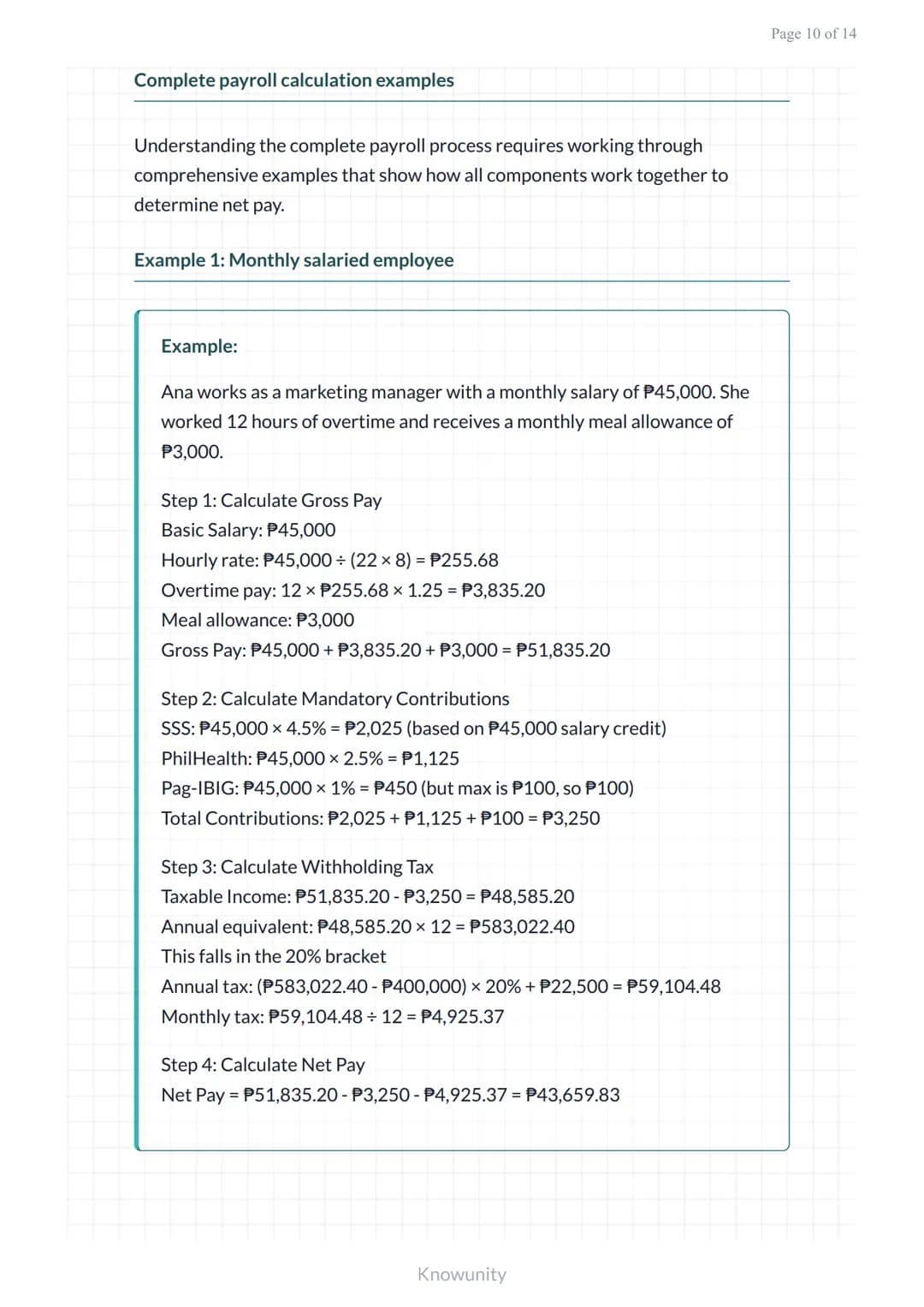 Payroll and Compensation: Gross and Net Pay Computation
Learn to calculate gross pay, deductions, and net pay for
employees
What you'll lear