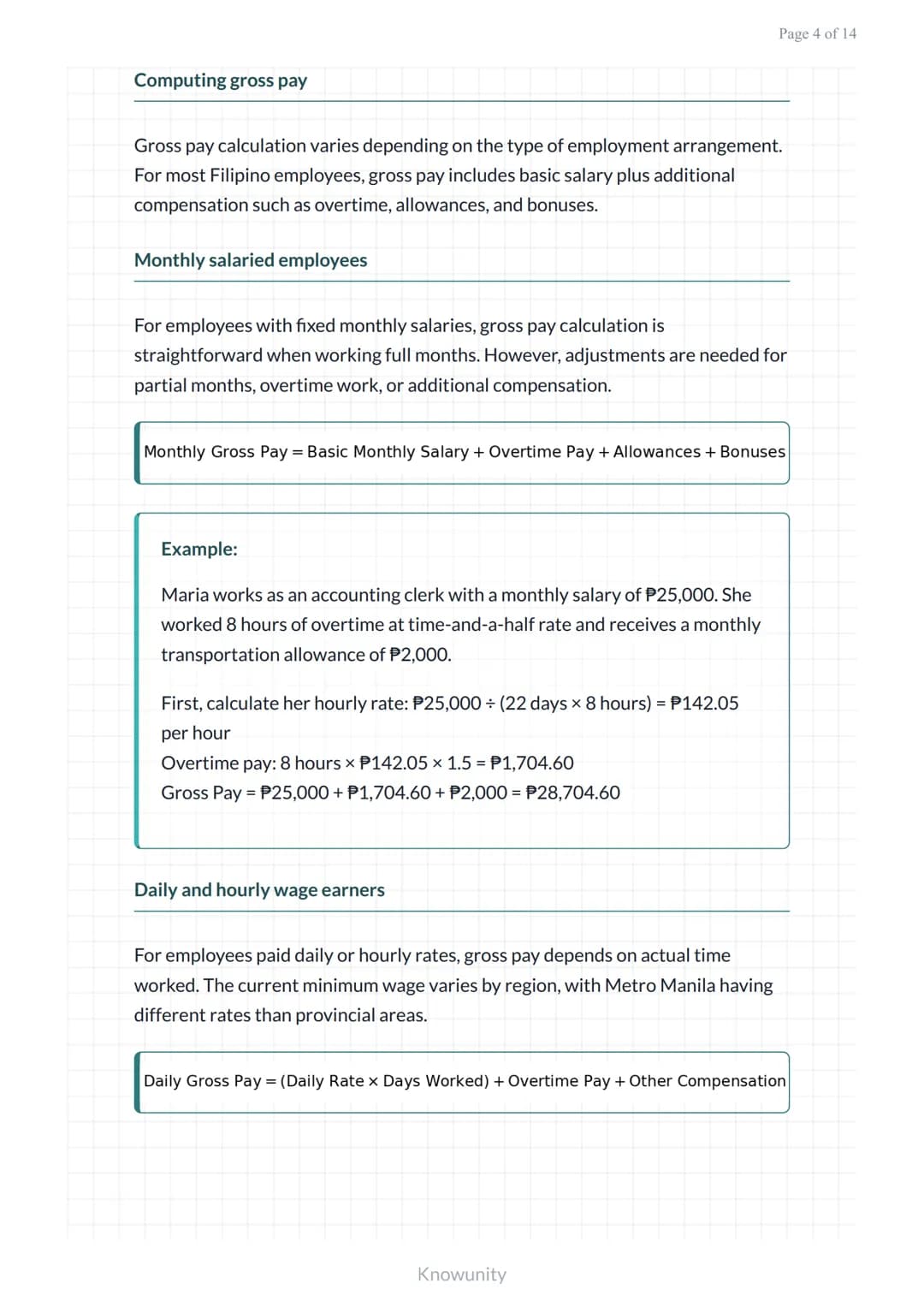 Payroll and Compensation: Gross and Net Pay Computation
Learn to calculate gross pay, deductions, and net pay for
employees
What you'll lear