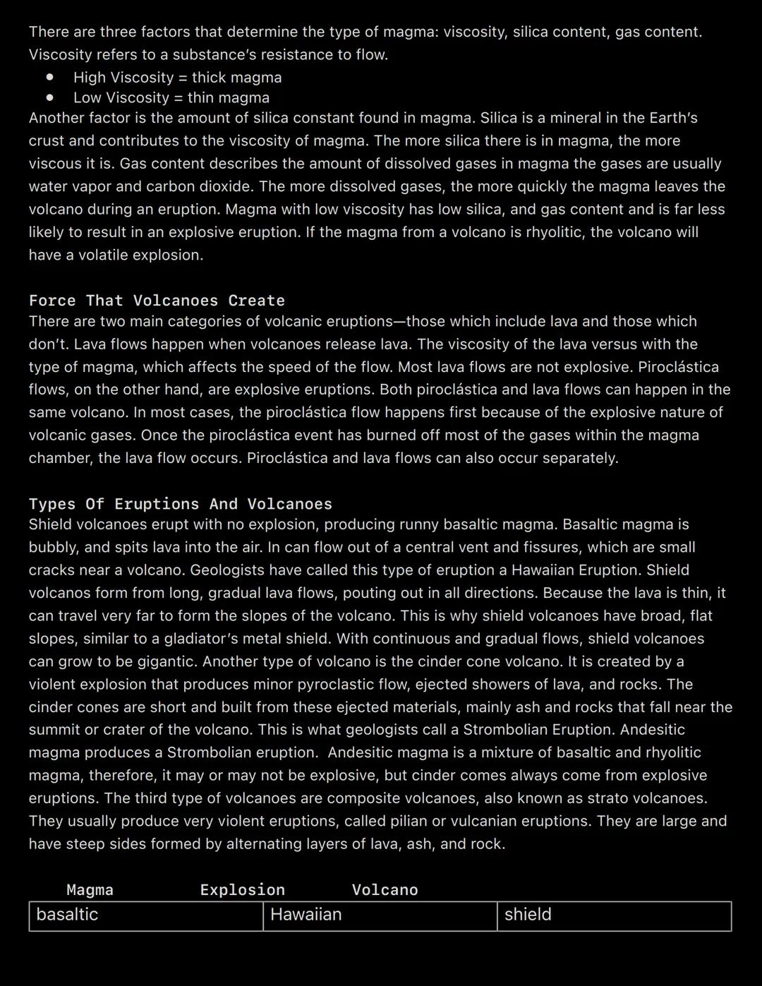 # Force Of Volcanoes

Volcanoes have vents or holes that can release gas and magma from deep within the earth.

Vocabulary

*   andesitic ma