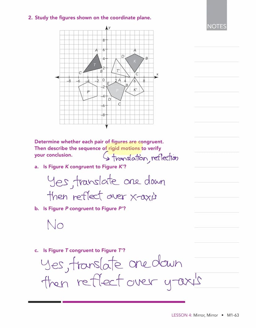 Mirror, Mirror 4
Reflections of Figures on the
Coordinate Plane
WARM UP
Determine each product.
1. -1 X 6
2.-(-1)
3. -1 X 4.33
4. 4h(-1)
LEA