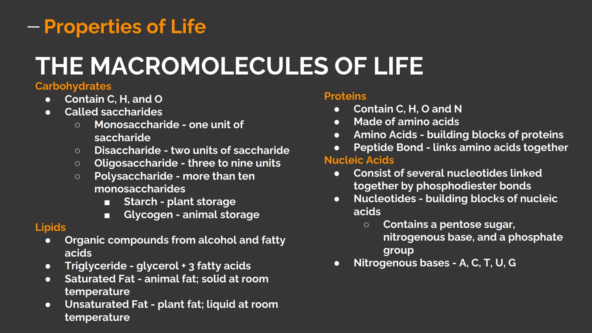 Biology
Topic Overview:
Properties of Life
Cell Biology
The Cell Cycle
Genetics
Metabolism
Taxo-ecology - Properties of Life
CHARACTERS OF L