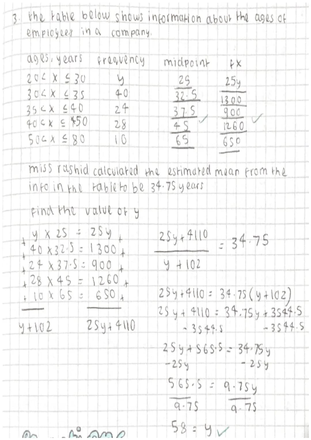 <h2 id="estimatedmeanfromthetable">Estimated Mean from the Table</h2>
<p>The table below shows the length of 100 fish from a local river. Th