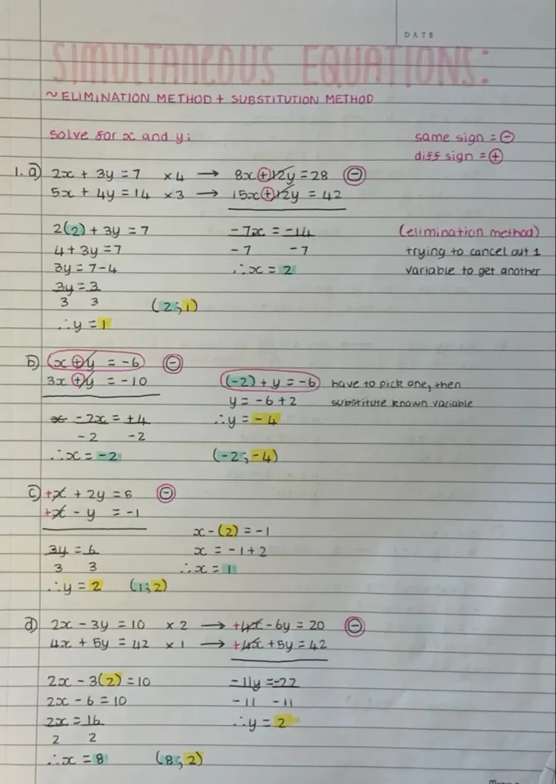 Easy Ways to Solve Equations: Exclude and Substitute Methods