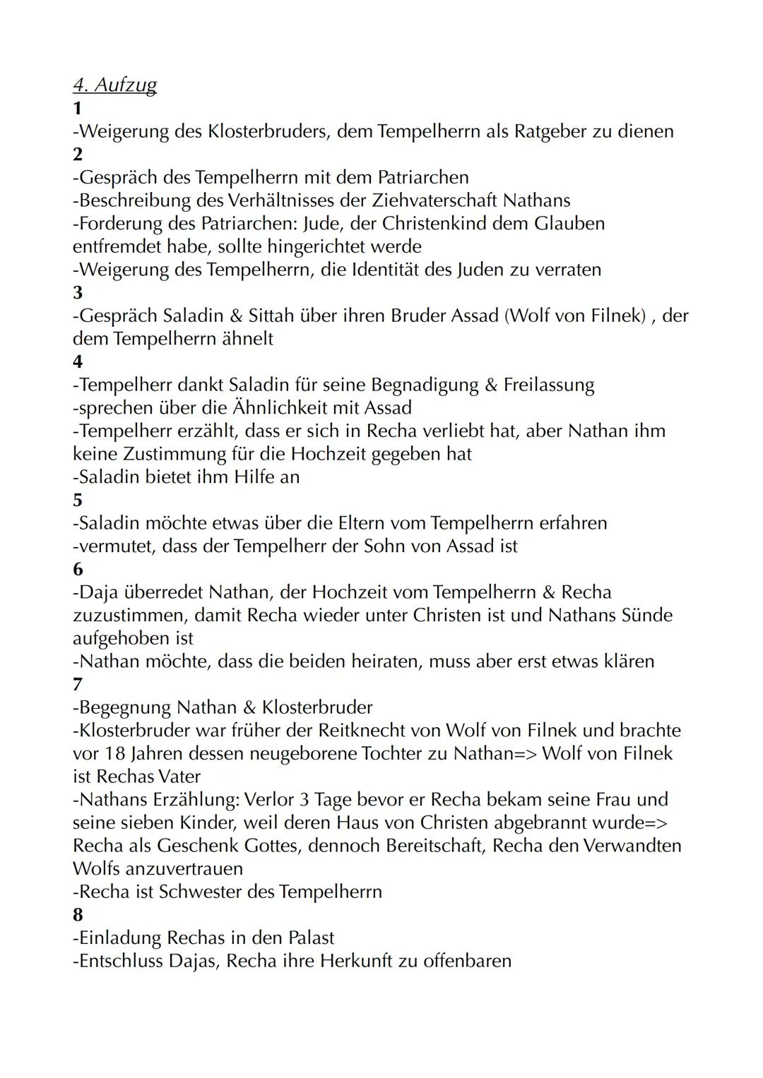 # Nathan der Weise

Autor: Gotthold Ephraim Lessing
Jahr: 1779
Textsorte: Dramatisches Gedicht
Aufbau: 5 Aufzüge/Akte mit jeweiligen Auftrit