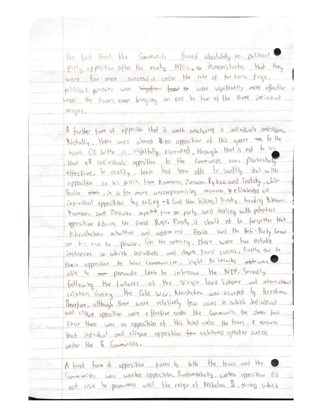 Opposition to
Russian rulers was
How far do you agree with this view of the period 1853-1964?
Introduction
Answer to the question directly
O