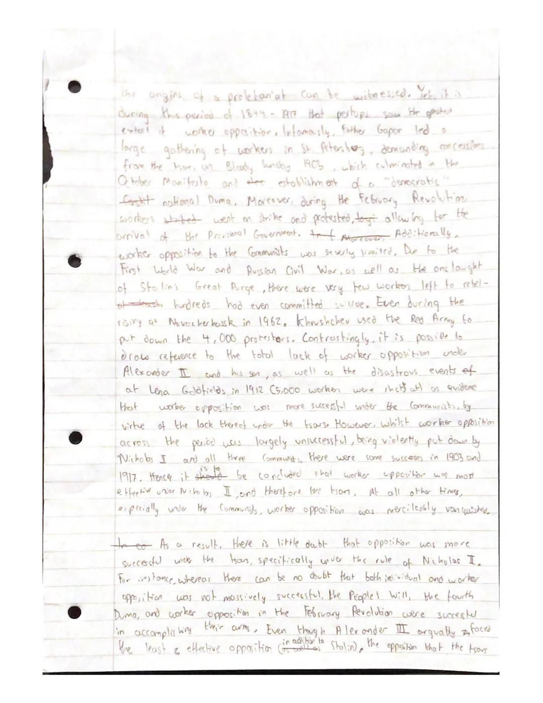 Opposition to
Russian rulers was
How far do you agree with this view of the period 1853-1964?
Introduction
Answer to the question directly
O
