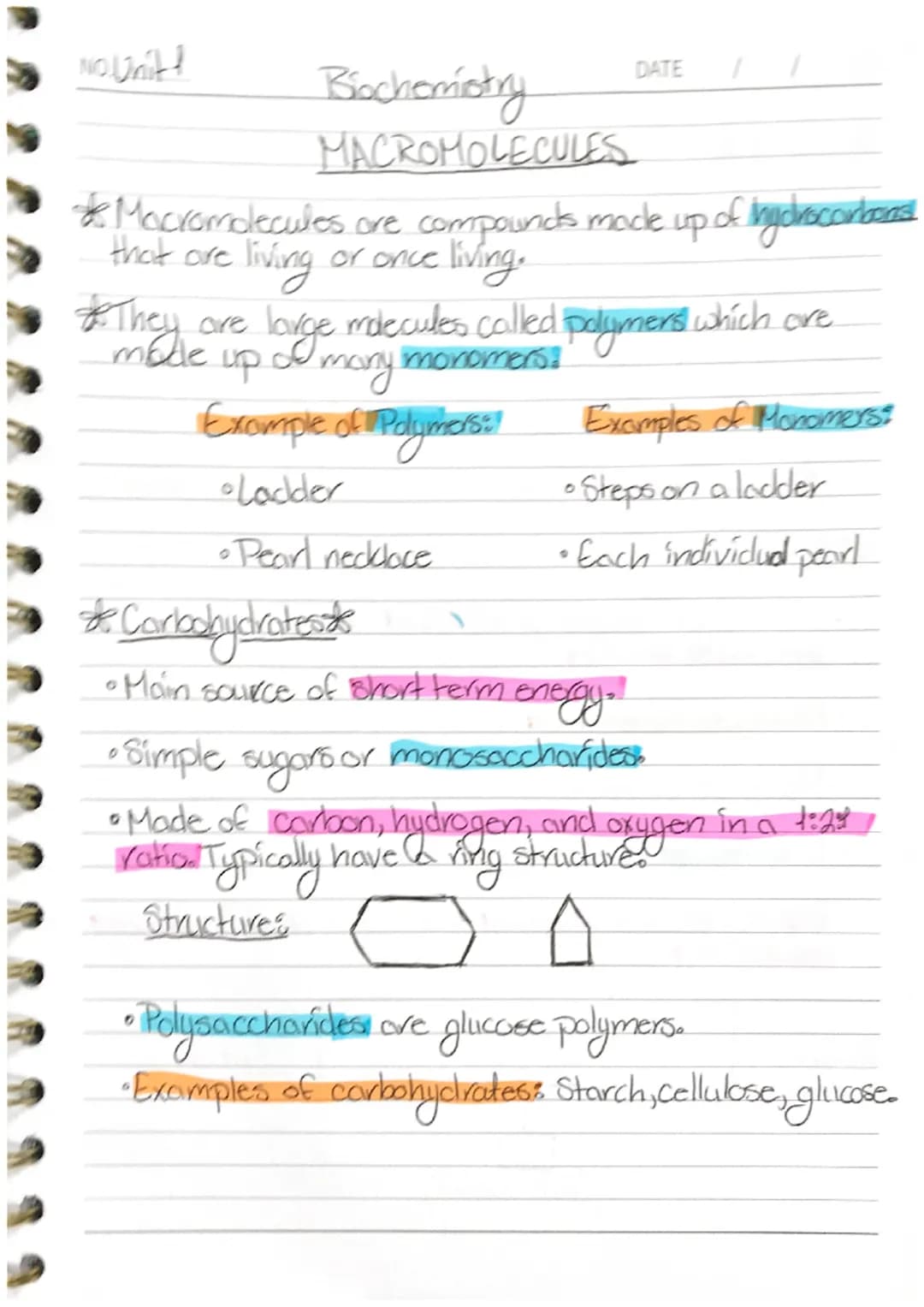 NO. Unit l
Characteristics of life:
Homeostasis to maintain internal conditions.
Example: Body temperature, Ph. balance
* Organization - the