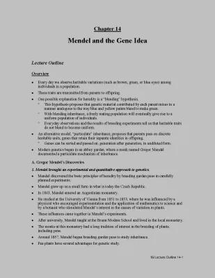 Know Mendel and the Gene Idea thumbnail