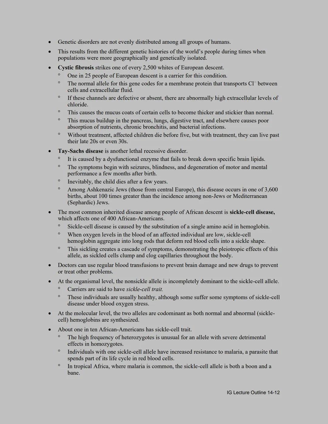 Lecture Outline
Overview
●
●
●
●
●
●
●
●
●
●
Every day we observe heritable variations (such as brown, green, or blue eyes) among
individual