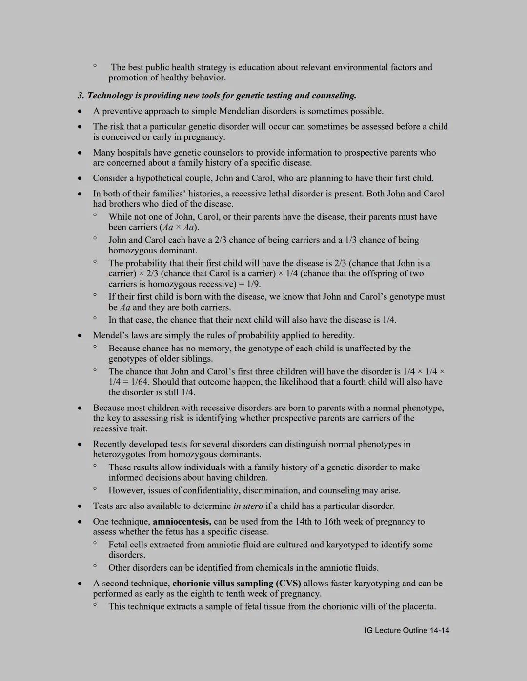 Lecture Outline
Overview
●
●
●
●
●
●
●
●
●
●
Every day we observe heritable variations (such as brown, green, or blue eyes) among
individual