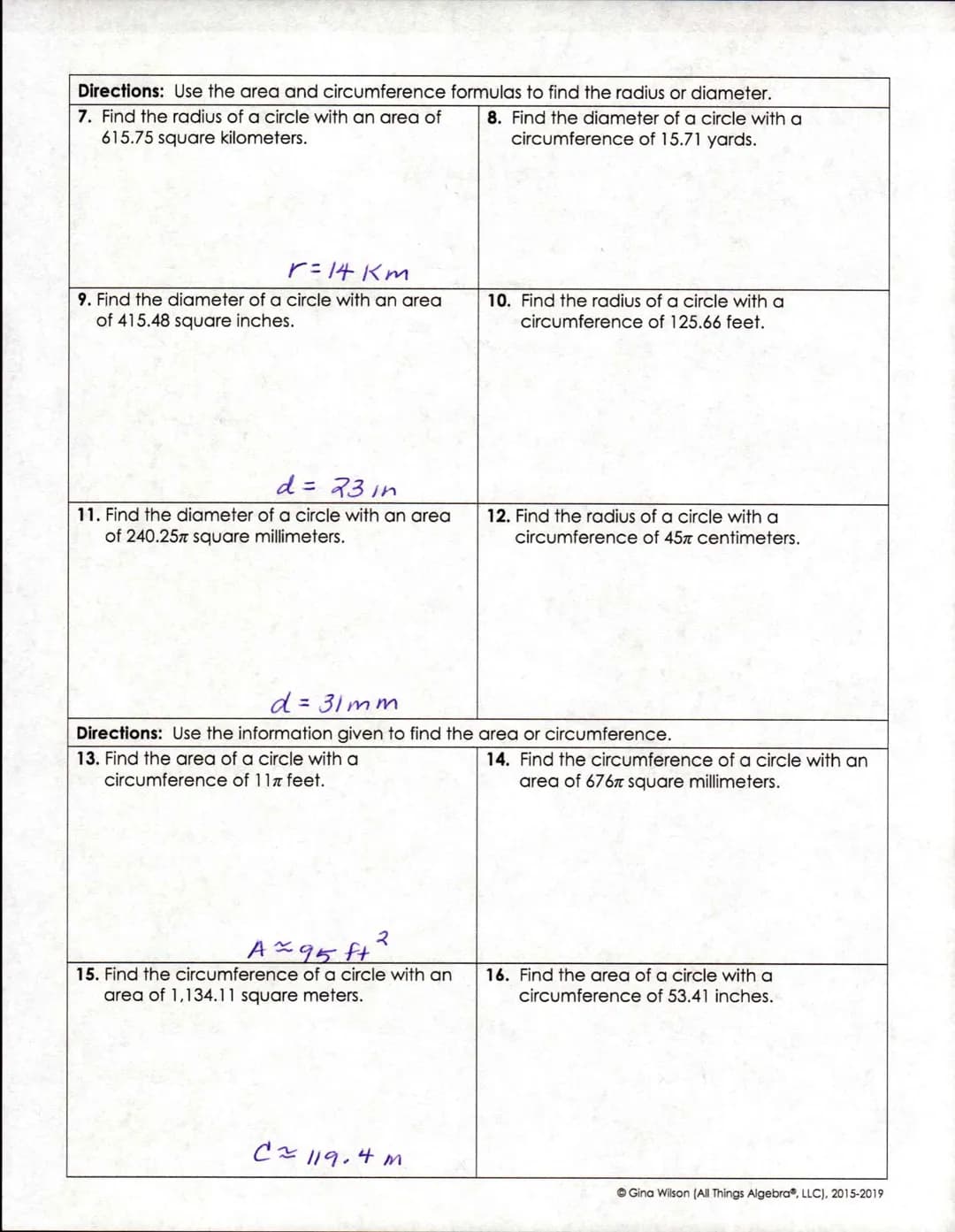 Name:
Date:
G
2.
** This is a 2-page document! **
1. Give an example of each circle part using the diagram below.
a) Center: K
b) Radius: KL