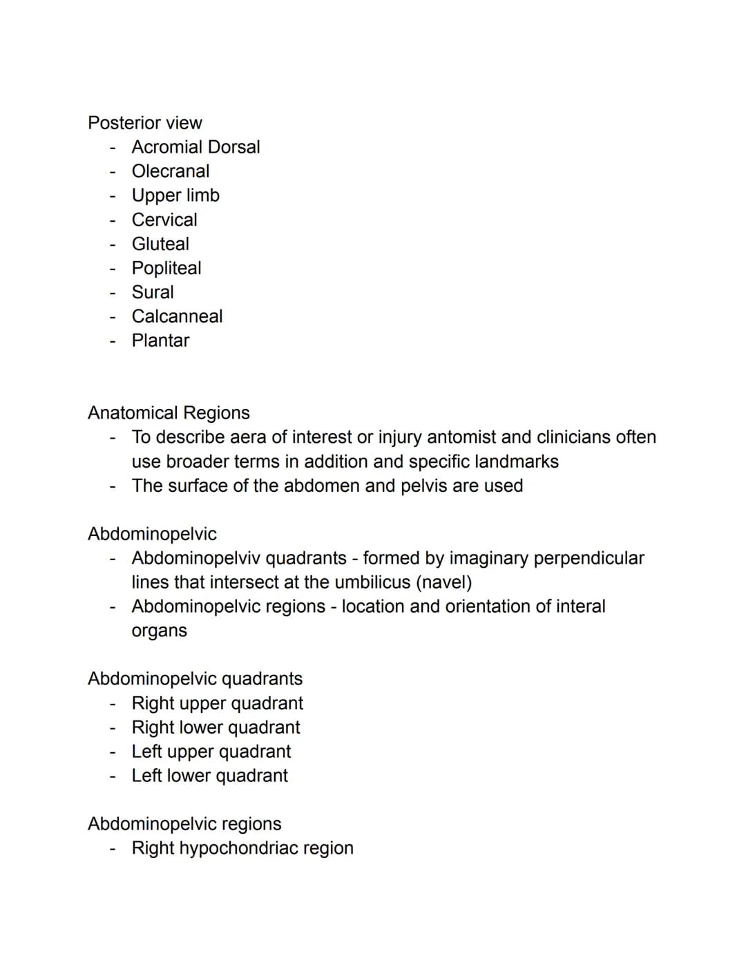 
<p>Clinicians use the concept of subdividing the body into quadrants and regions to map the abdomen and pelvis. The abdominopelvic quadrant