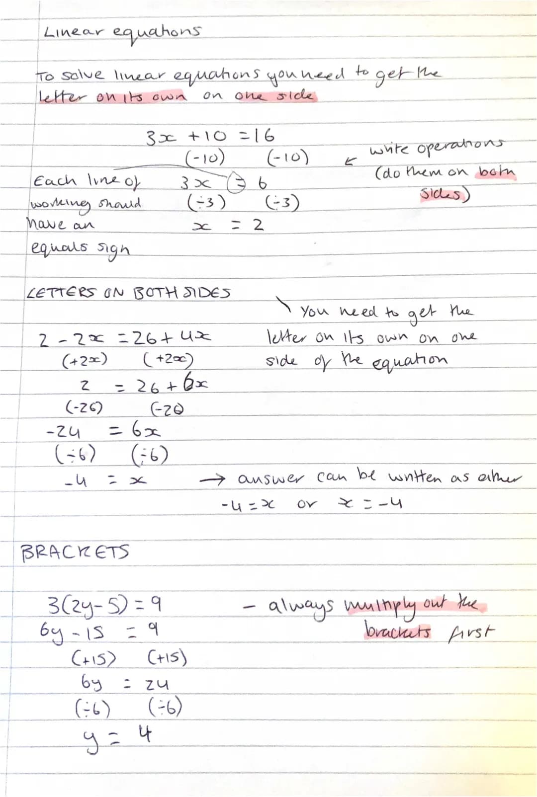 Easy Steps to Solve Linear Equations