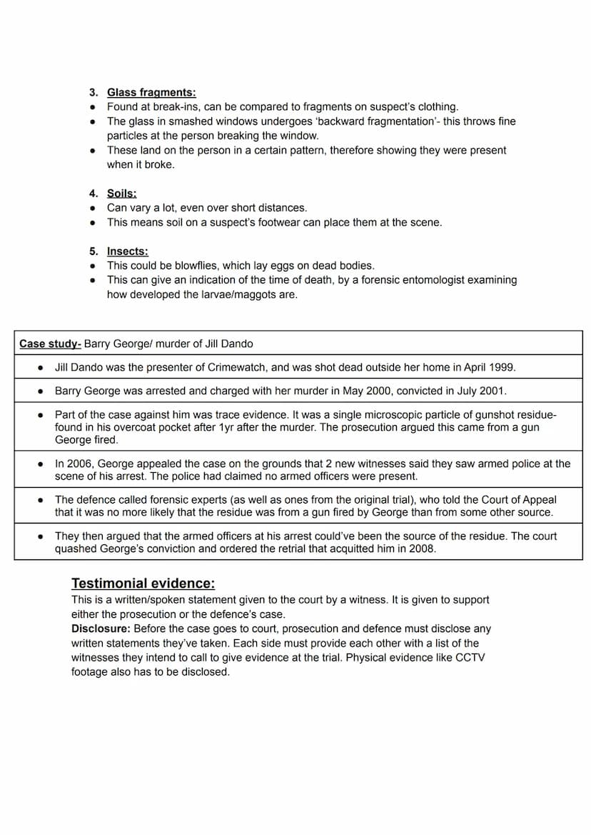 AC 1.3: Explain how evidence is processed.
Types of evidence:
Evidence is the basis on which a suspect is charged, tried, or found guilty/no