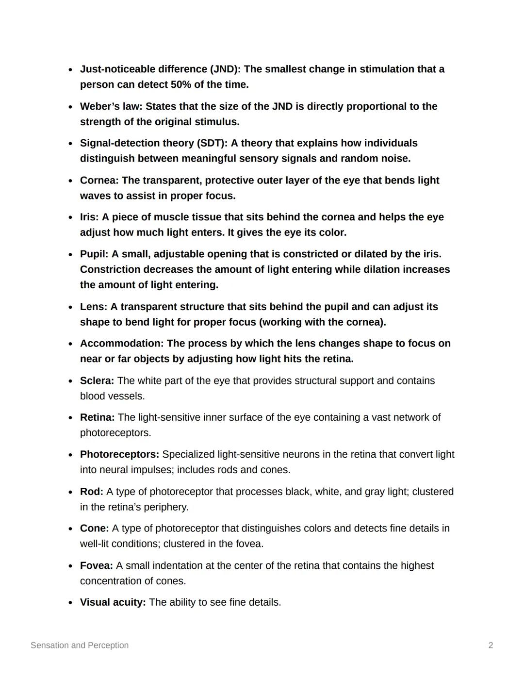 Sensation and Perception
Key Takeaways: Sensation and Perception
1. Understanding the specialized nature of each sensory system enables rese
