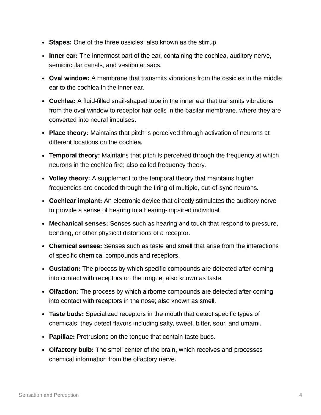 Sensation and Perception
Key Takeaways: Sensation and Perception
1. Understanding the specialized nature of each sensory system enables rese