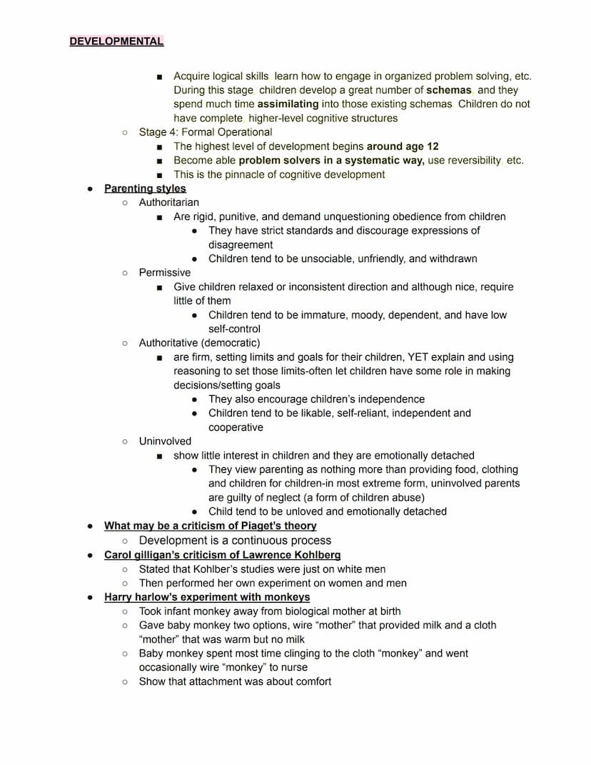 DEVELOPMENTAL
Developmental and Growth
quizlet with EVERY TERM from this unit (more than whats on the study guide))
●
●
Object permanence
O 