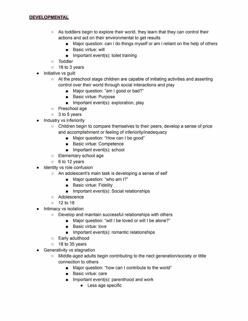 DEVELOPMENTAL
Developmental and Growth
quizlet with EVERY TERM from this unit (more than whats on the study guide))
●
●
Object permanence
O 